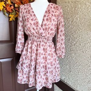 Mimi Chica Dress Floral Print Long Sleeve